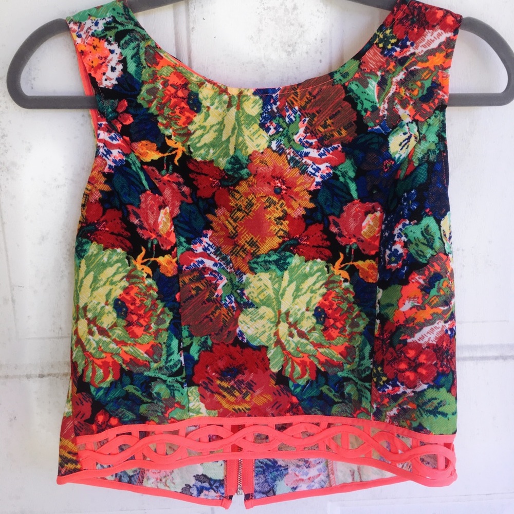 Boho Multicolor Sleeveless Crop Top
